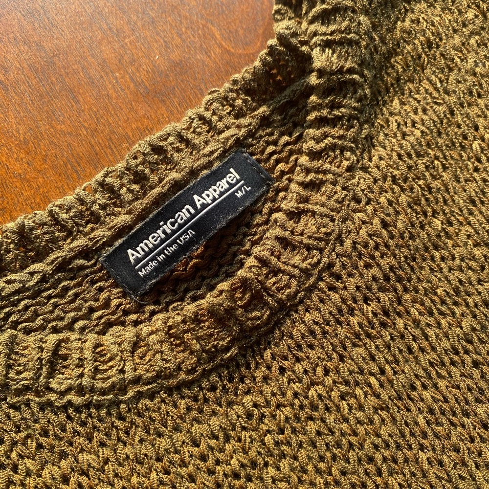 American Apparel knitted/cropped muscle tank
